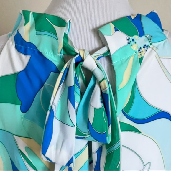 Tahari Floral Halter Dress Sz 10 with Pockets NEW - Picture 3 of 12